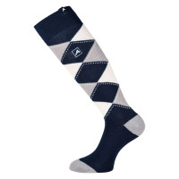 euro-star Reitsocken Checkered Socks Polygiene navy/white/grey L